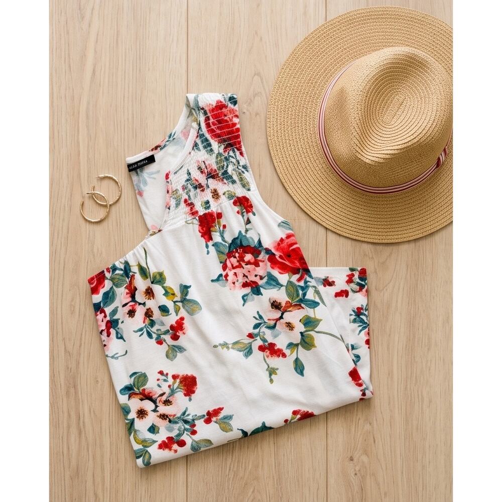 Papermoon Floral Print Sleeveless Smocked Tank Top - Picture 4 of 7